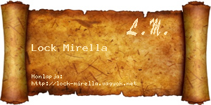 Lock Mirella névjegykártya